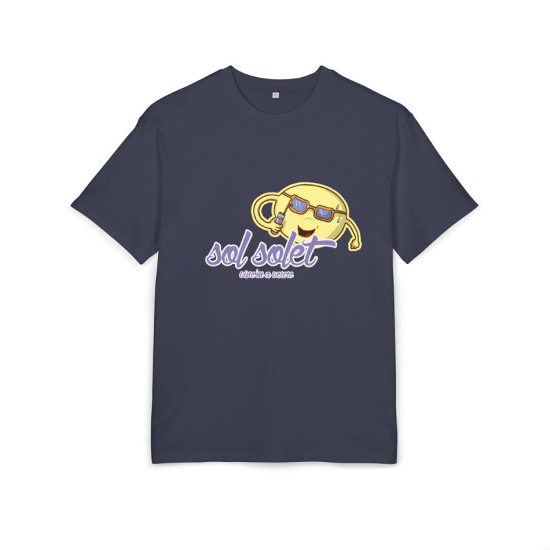 Camiseta oversize gruesa - Azul marino - Camiseta Sol solet, vine’m a veure