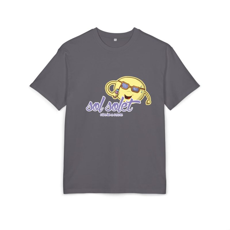 Camiseta oversize gruesa - Gris iman - Camiseta Sol solet, vine’m a veure