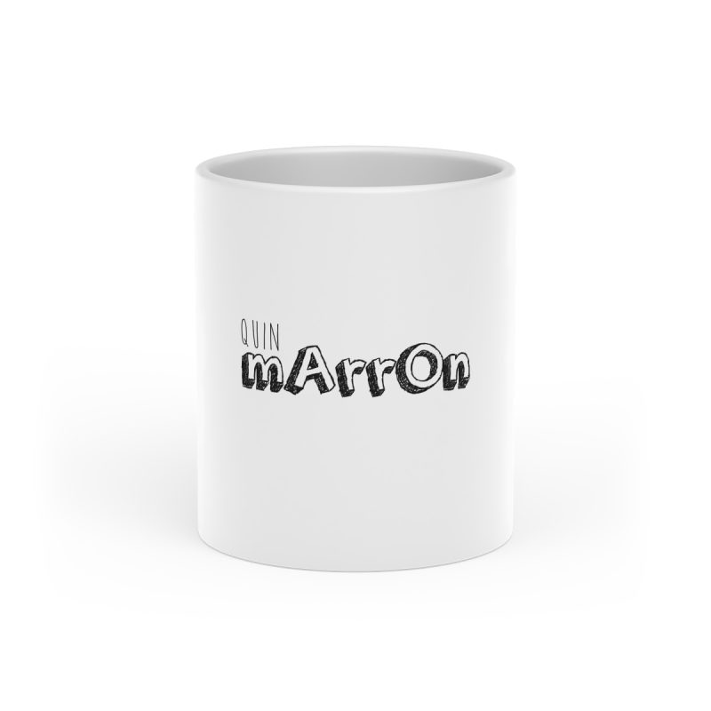 Taza con asa de corazon - Blanco - Camiseta «Quin marrón» Taza con asa de corazon - Blanco - Camiseta «Quin marrón»