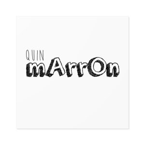 Pegatinas laminadas cuadradas - Camiseta «Quin marrón»