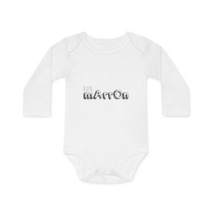 Body bebe manga larga organico - Blanco - Camiseta «Quin marrón»