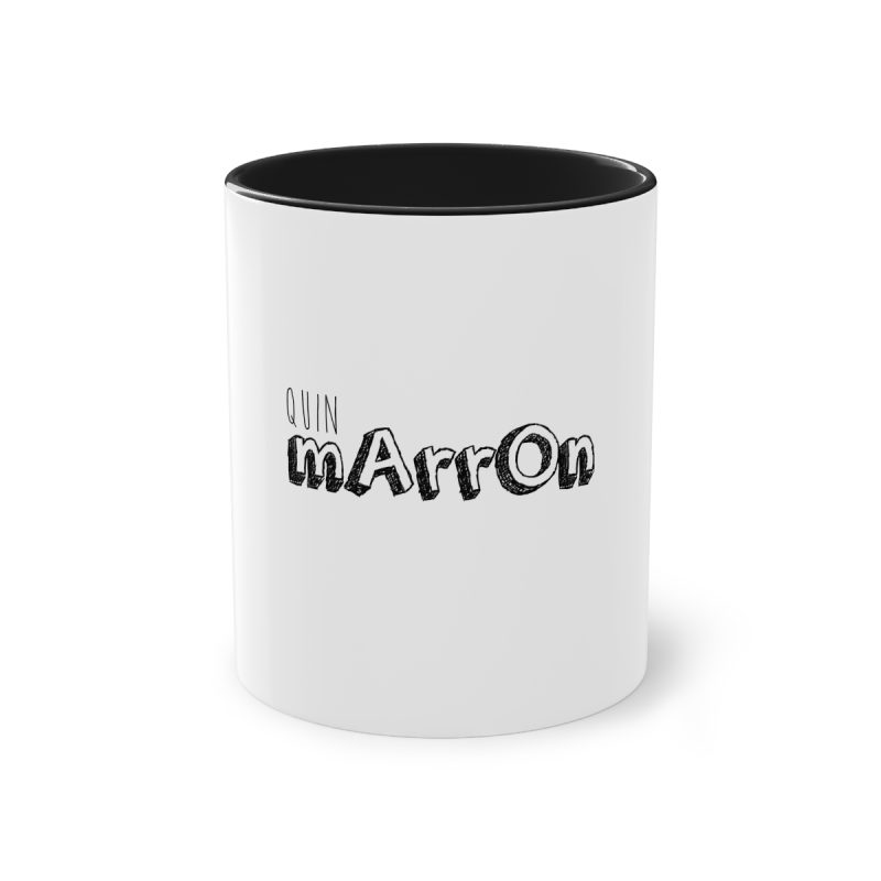 Taza bicolor - Negro - Camiseta «Quin marrón» Taza bicolor - Negro - Camiseta «Quin marrón»