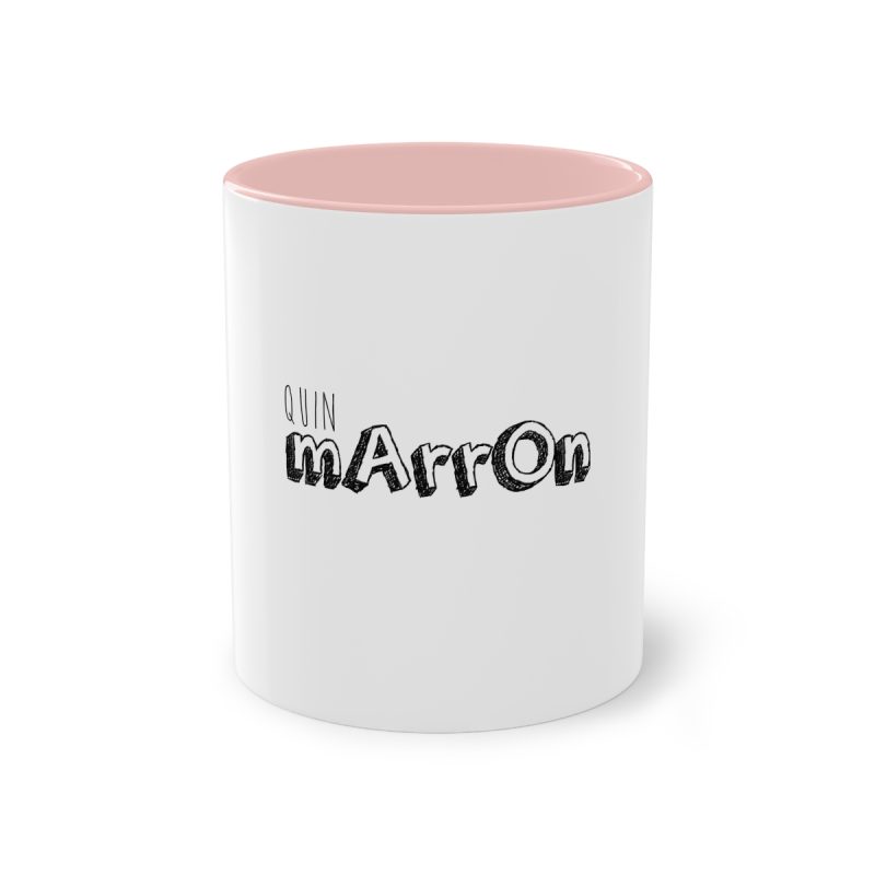 Taza bicolor - Rosa - Camiseta «Quin marrón»