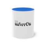 Taza bicolor - Azul Cambridge - Camiseta «Quin marrón» Taza bicolor - Azul Cambridge - Camiseta «Quin marrón»