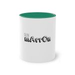 Taza bicolor - Verde oscuro - Camiseta «Quin marrón» Taza bicolor - Verde oscuro - Camiseta «Quin marrón»