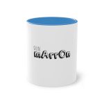 Taza bicolor - Azul claro - Camiseta «Quin marrón» Taza bicolor - Azul claro - Camiseta «Quin marrón»