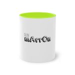 Taza bicolor - Verde claro - Camiseta «Quin marrón» Taza bicolor - Verde claro - Camiseta «Quin marrón»