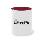 Taza bicolor - Granate - Camiseta «Quin marrón» Taza bicolor - Granate - Camiseta «Quin marrón»