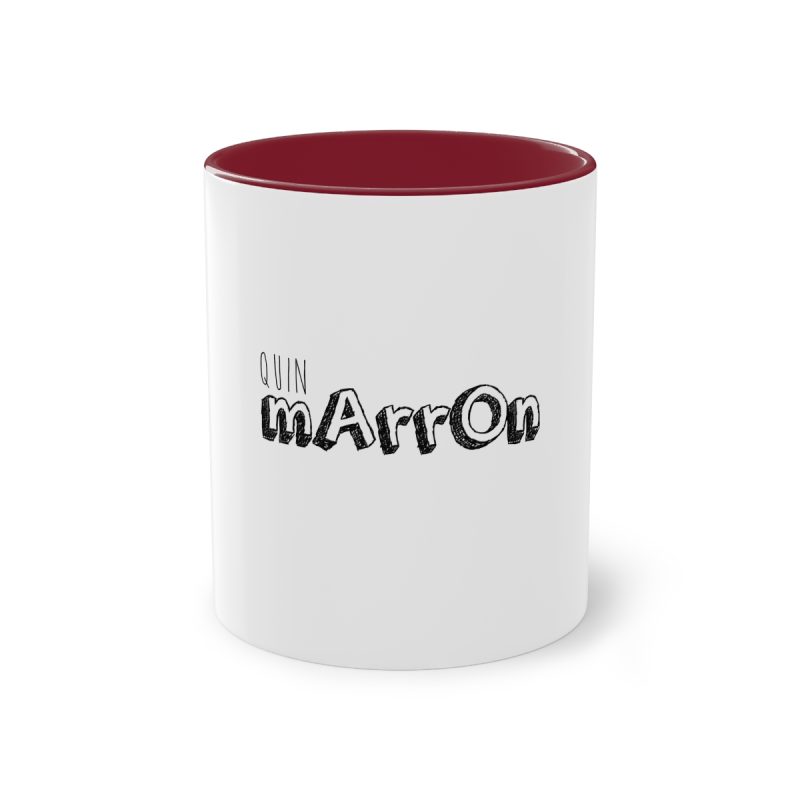 Taza bicolor - Granate - Camiseta «Quin marrón»