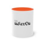 Taza bicolor - Naranja - Camiseta «Quin marrón» Taza bicolor - Naranja - Camiseta «Quin marrón»