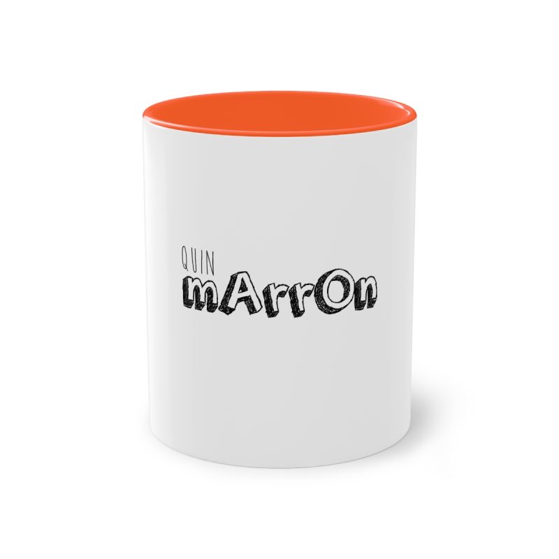 Taza bicolor - Naranja - Camiseta «Quin marrón»