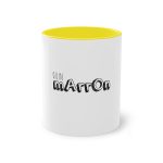 Taza bicolor - Amarillo - Camiseta «Quin marrón» Taza bicolor - Amarillo - Camiseta «Quin marrón»