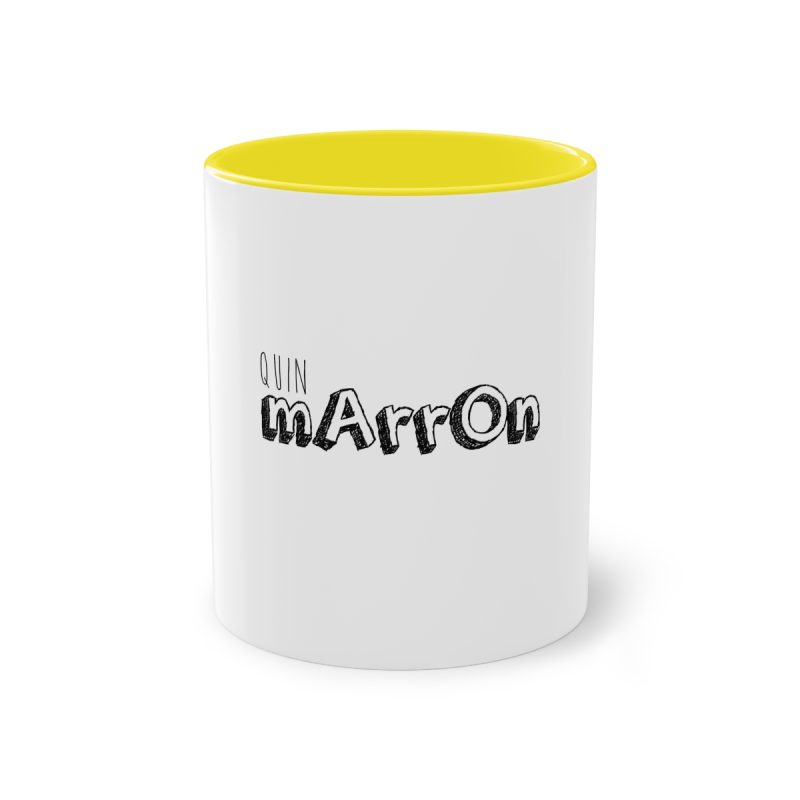 Taza bicolor - Amarillo - Camiseta «Quin marrón»