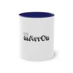Taza bicolor - Azul oscuro - Camiseta «Quin marrón» Taza bicolor - Azul oscuro - Camiseta «Quin marrón»