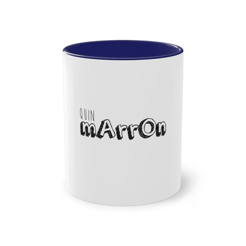 Taza bicolor - Azul oscuro - Camiseta «Quin marrón»