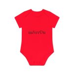 Body bebe manga corta organico - Rojo - Camiseta «Quin marrón»