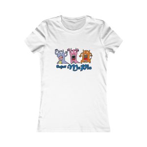 Camiseta mujer Favorite - Blanco - Camiseta «Caçar MoPis» sobre fondo negro
