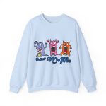 Sudadera cuello redondo - Azul claro - Camiseta «Caçar MoPis» sobre fondo negro