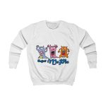 Sudadera infantil - Blanco artico - Camiseta «Caçar MoPis» sobre fondo negro