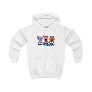 Sudadera con capucha infantil - Blanco artico - Camiseta «Caçar MoPis» sobre fondo negro