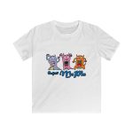 Camiseta infantil Softstyle - Blanco - Camiseta «Caçar MoPis» sobre fondo negro Camiseta infantil Softstyle - Blanco - Camiseta «Caçar MoPis» sobre fondo negro