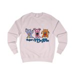 Sudadera clasica - Rosa bebe - Camiseta «Caçar MoPis» sobre fondo negro Sudadera clasica - Rosa bebe - Camiseta «Caçar MoPis» sobre fondo negro