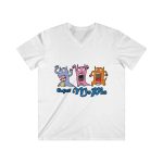 Camiseta hombre entallada cuello de pico - Blanco - Camiseta «Caçar MoPis» sobre fondo negro