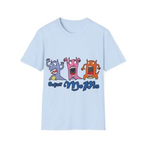 Camiseta Softstyle - Azul claro - Camiseta «Caçar MoPis» sobre fondo negro