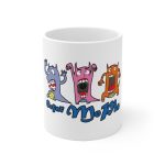 Taza de ceramica - Camiseta «Caçar MoPis» sobre fondo negro