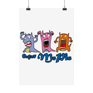 Poster - Camiseta «Caçar MoPis» sobre fondo negro