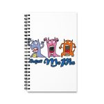 Cuaderno de espiral - Camiseta «Caçar MoPis» sobre fondo negro