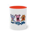 Taza bicolor - Rojo - Camiseta «Caçar MoPis» sobre fondo negro Taza bicolor - Rojo - Camiseta «Caçar MoPis» sobre fondo negro