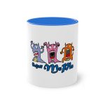 Taza bicolor - Azul Cambridge - Camiseta «Caçar MoPis» sobre fondo negro Taza bicolor - Azul Cambridge - Camiseta «Caçar MoPis» sobre fondo negro