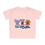 Camiseta de bebe - Rosa empolvado - Camiseta «Caçar MoPis» sobre fondo negro Camiseta de bebe - Rosa empolvado - Camiseta «Caçar MoPis» sobre fondo negro