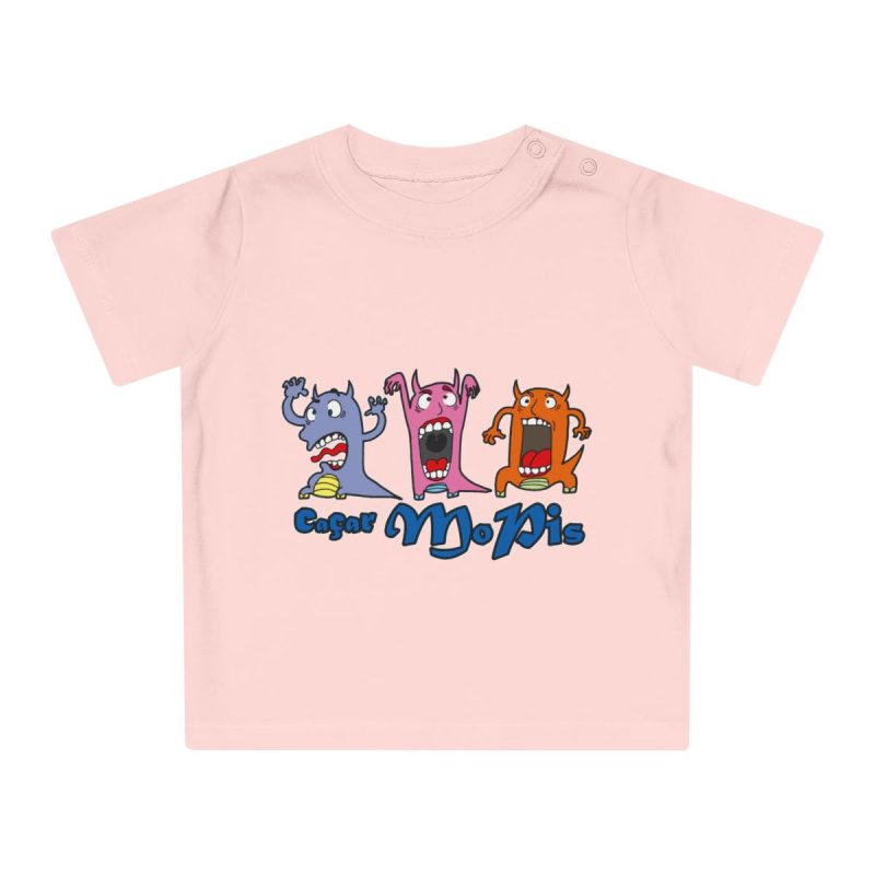 Camiseta de bebe - Rosa empolvado - Camiseta «Caçar MoPis» sobre fondo negro
