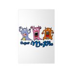 Poster en papel fotografico - Camiseta «Caçar MoPis» sobre fondo negro