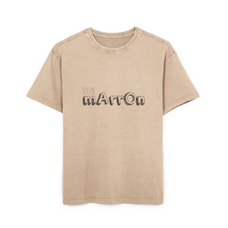 Camiseta oversize lavado acido - Beis - Camiseta «Quin marrón»