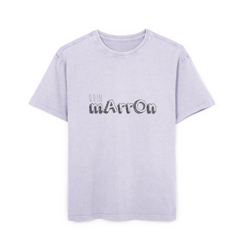 Camiseta oversize lavado acido - Lila suave - Camiseta «Quin marrón»