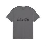 Camiseta oversize gruesa - Gris marengo jaspeado - Camiseta «Quin marrón»