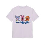 Camiseta oversize gruesa - Lila - Camiseta «Caçar MoPis» sobre fondo negro Camiseta oversize gruesa - Lila - Camiseta «Caçar MoPis» sobre fondo negro