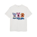 Camiseta oversize gruesa - Blanco puro - Camiseta «Caçar MoPis» sobre fondo negro Camiseta oversize gruesa - Blanco puro - Camiseta «Caçar MoPis» sobre fondo negro
