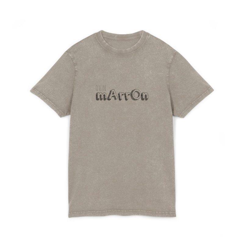 Camiseta lavado acido cuello redondo - Caqui oscuro - Camiseta «Quin marrón»
