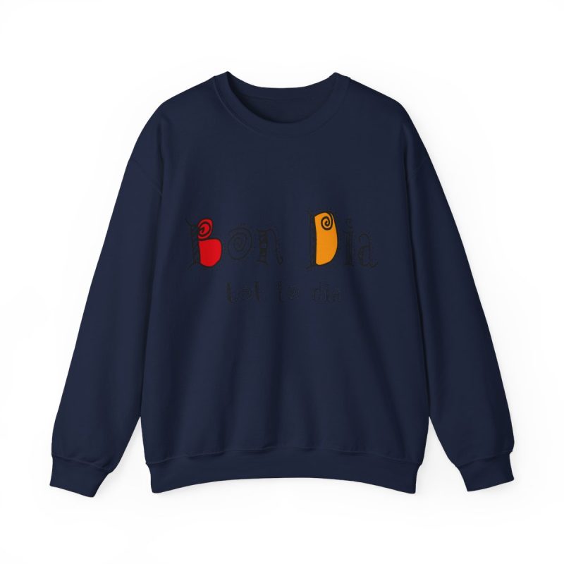 Sudadera cuello redondo - Azul marino - Camiseta Bon dia tot lo dia