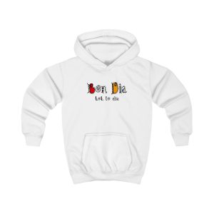 Sudadera con capucha infantil - Blanco artico - Camiseta Bon dia tot lo dia