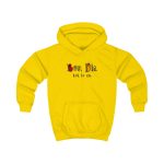 Sudadera con capucha infantil - Amarillo sol - Camiseta Bon dia tot lo dia