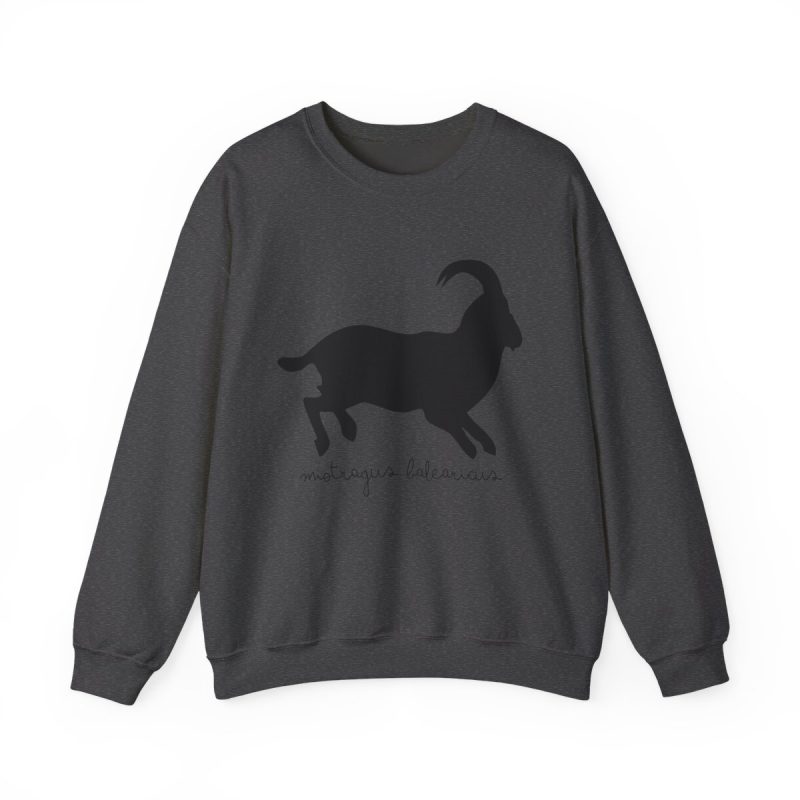 Sudadera cuello redondo - Gris oscuro jaspeado - Miotragus balearicus