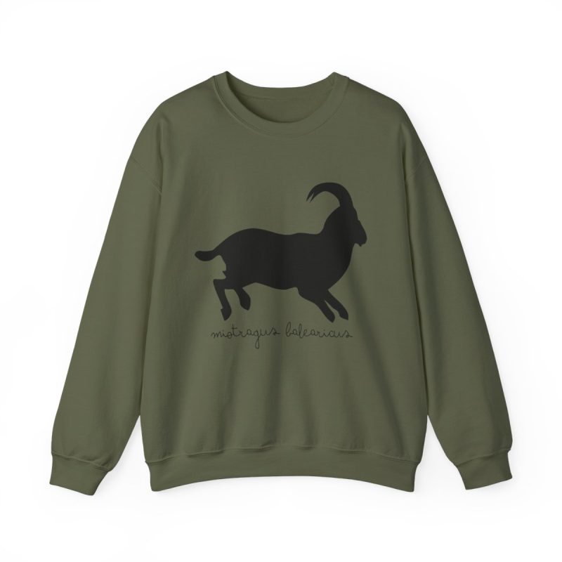 Sudadera cuello redondo - Verde militar - Miotragus balearicus
