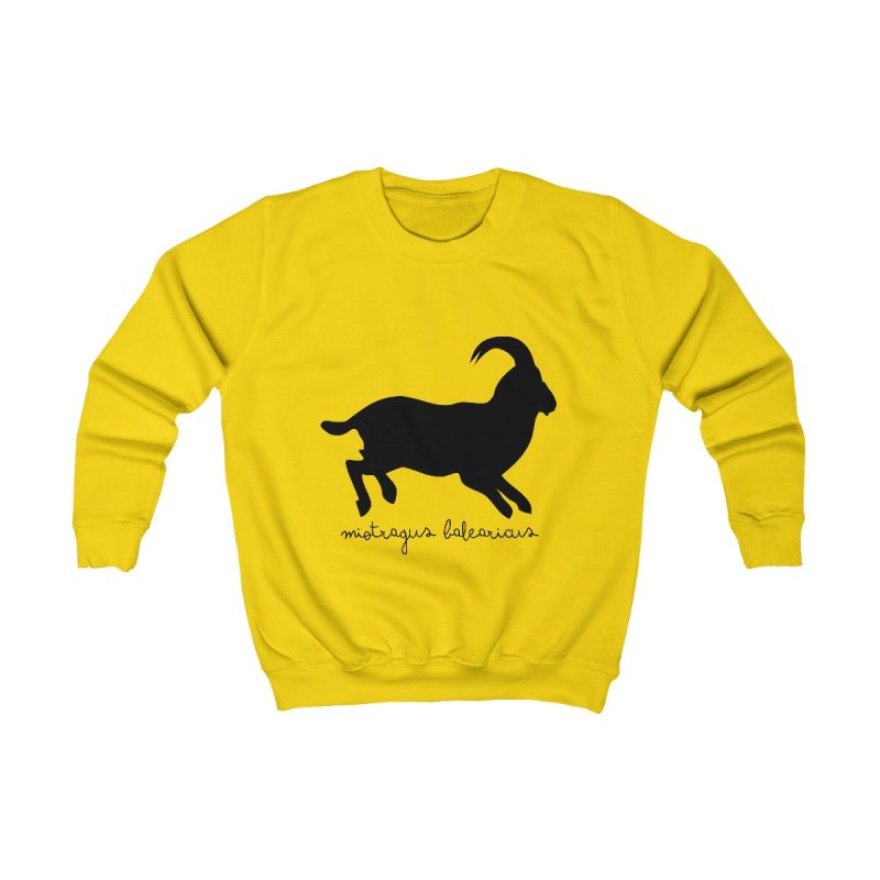 Sudadera infantil - Amarillo sol - Miotragus balearicus