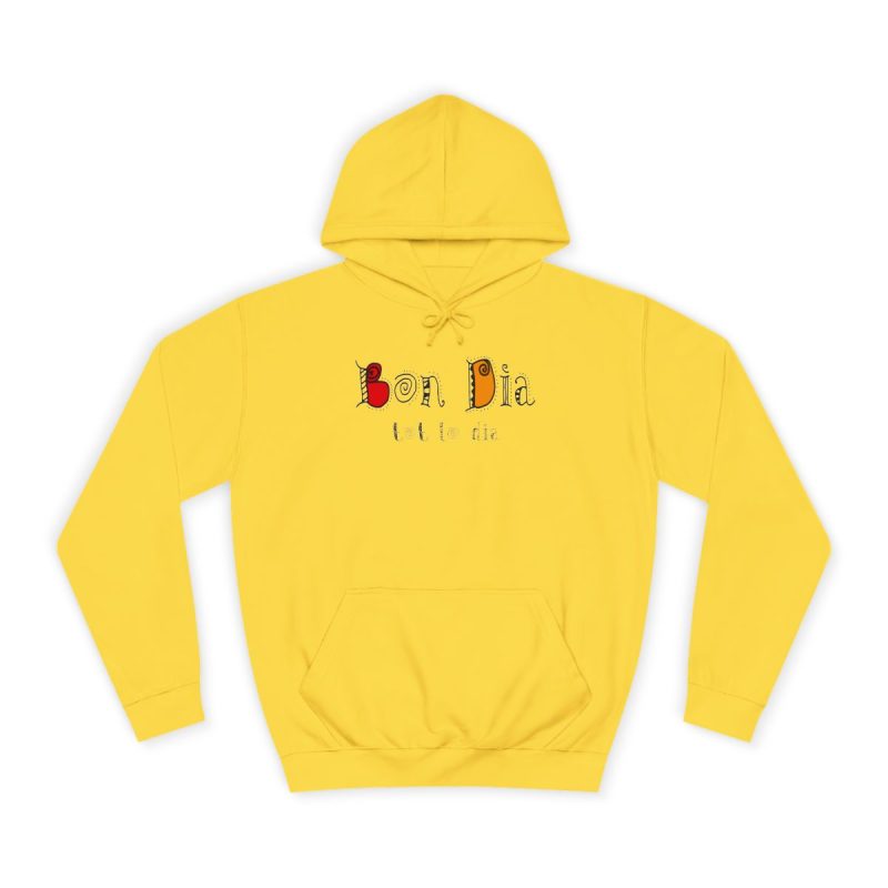 Sudadera universitaria - Amarillo sol - Camiseta Bon dia tot lo dia