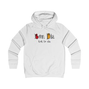 Sudadera universitaria mujer - Blanco artico - Camiseta Bon dia tot lo dia
